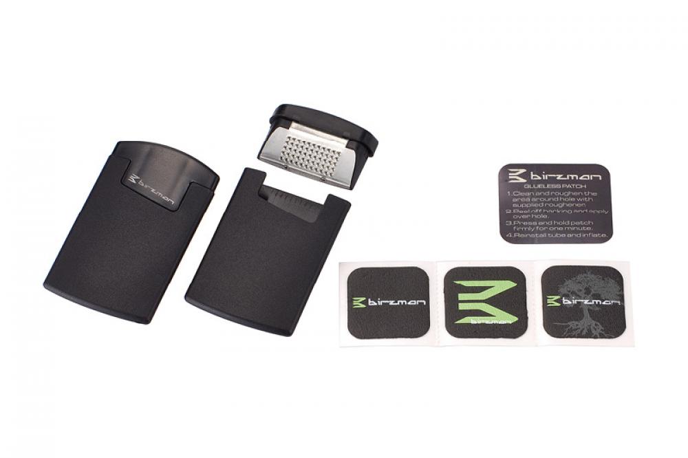 Birzman Feextube Flickset Schwarz - 20 g leichtes Reparatur-Set mit selbstklebenden Flicken