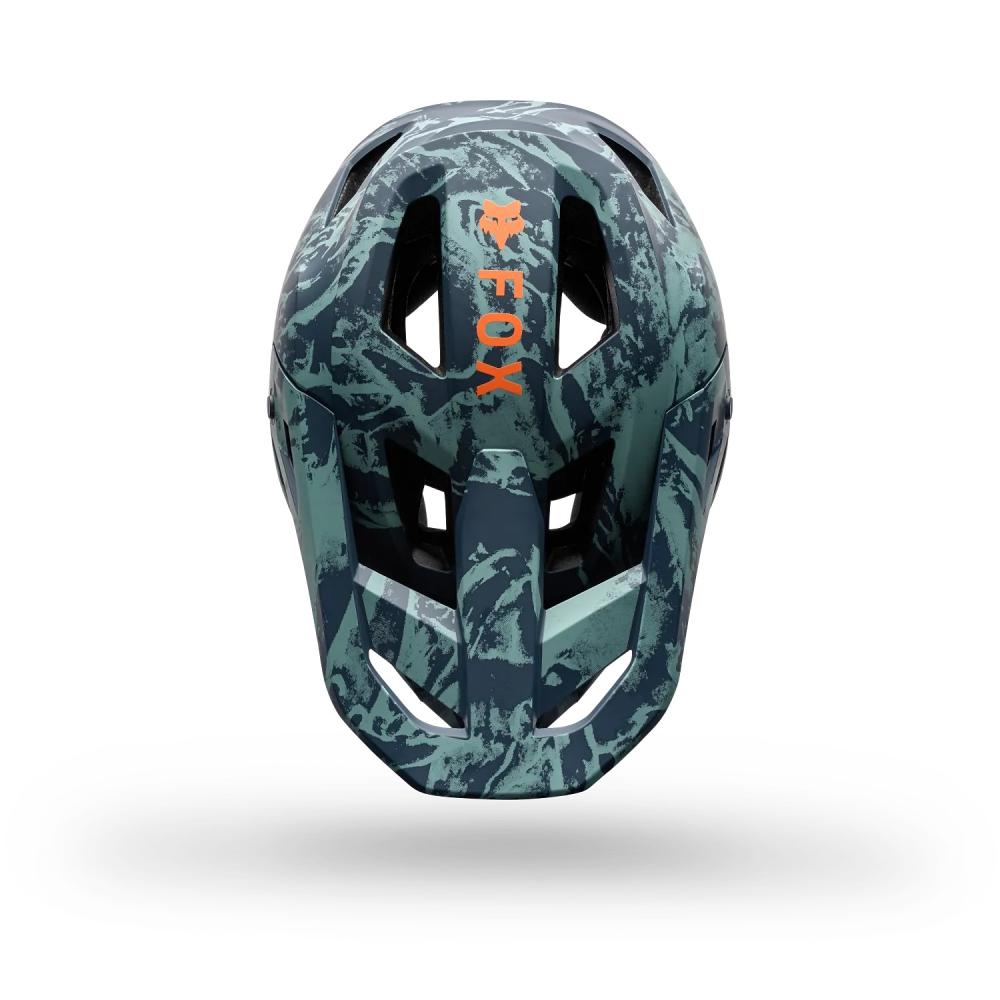 FOX Rampage Image Print Fullface-MTB-Helm Arctic Blue M 57-58 cm