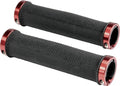 Ergotec MTB Lenkergriffe Bilbao RSK-09/2 schwarz/rot, 135mm, Kraton mit Alu-Schraubklemmung.