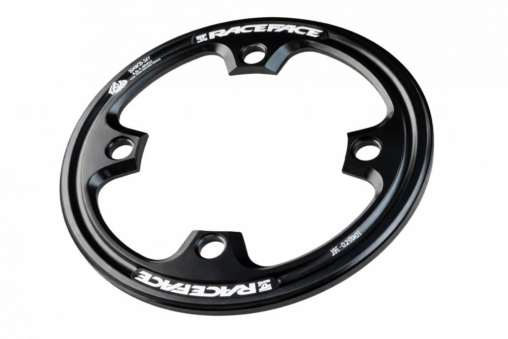Race Face Bash Guard, 104 BCD, 36 schwarz - robuster Kettenschutz für moderne Ausführung