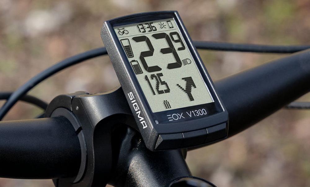 Sigma EOX VIEW 1300 E-Bike-Computer Schwarz - Kabelloses Display mit Komoot-Navigation