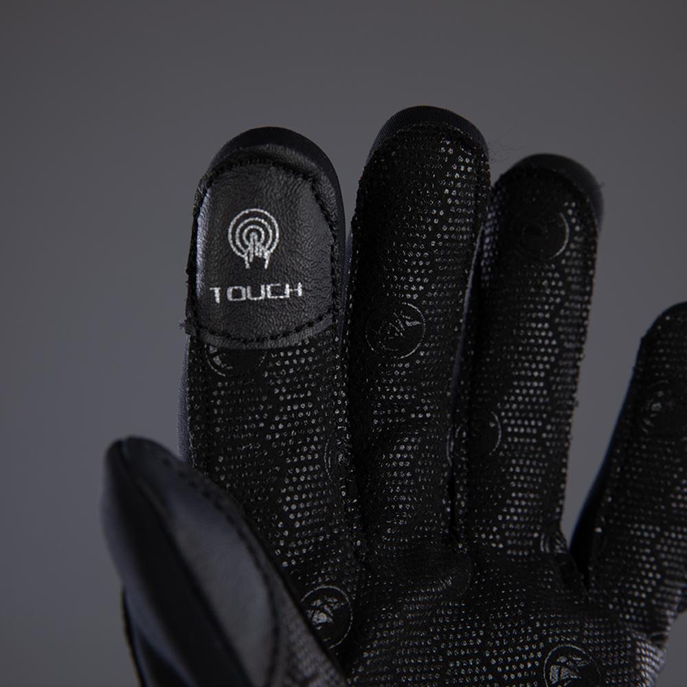 CHIBA Competition Plus - Winter-Radhandschuhe, winddicht, atmungsaktiv, Touchfinger, Gr. 7, schwarz