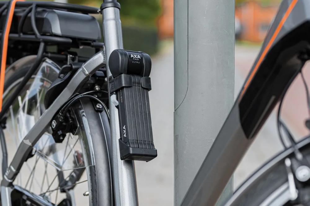 AXA Faltschloss Fold Ultra 900 mm Schwarz - Hochsicheres Fahrradschloss für E-Bikes