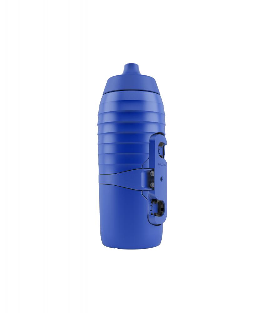 Fidlock Twist bottle x KEEGO 600 ml mit Logo FRONT + bike base Blau Trinkflasche