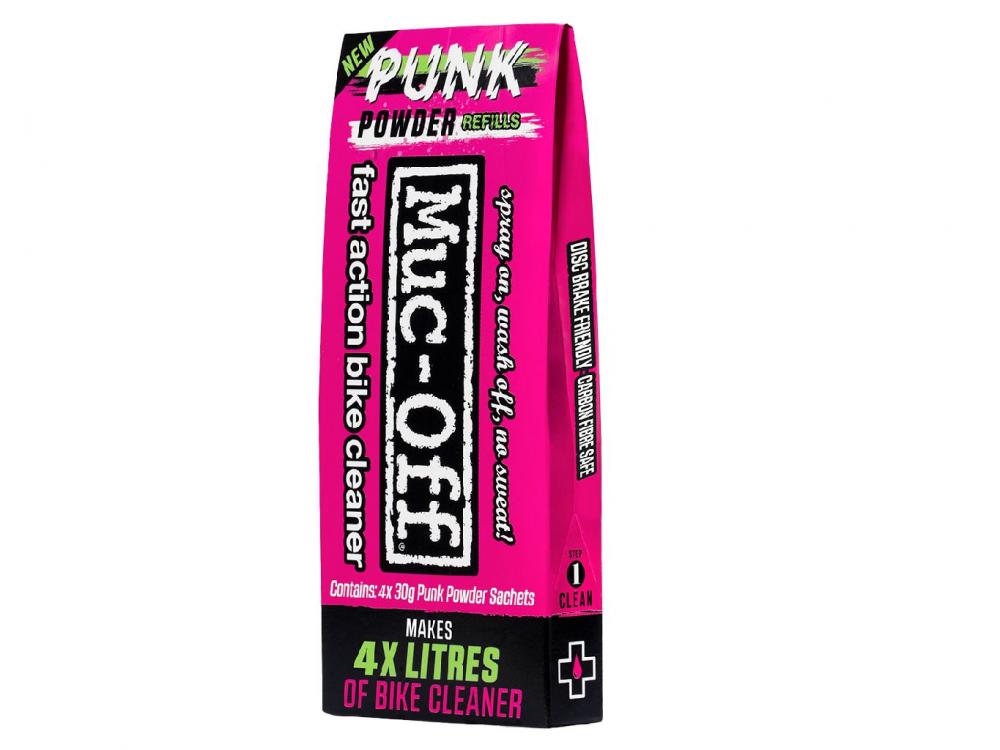 Muc Off Punk Powder 4 Pack - Plastikfreier Fahrradreiniger mit biologisch abbaubaren Inhaltsstoffen