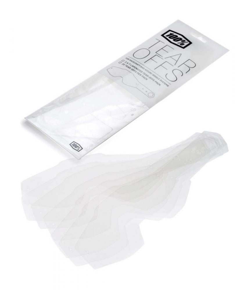 100% Standard Tear Offs (50 pcs) unis no color - klare Sicht bei jedem Wetter
