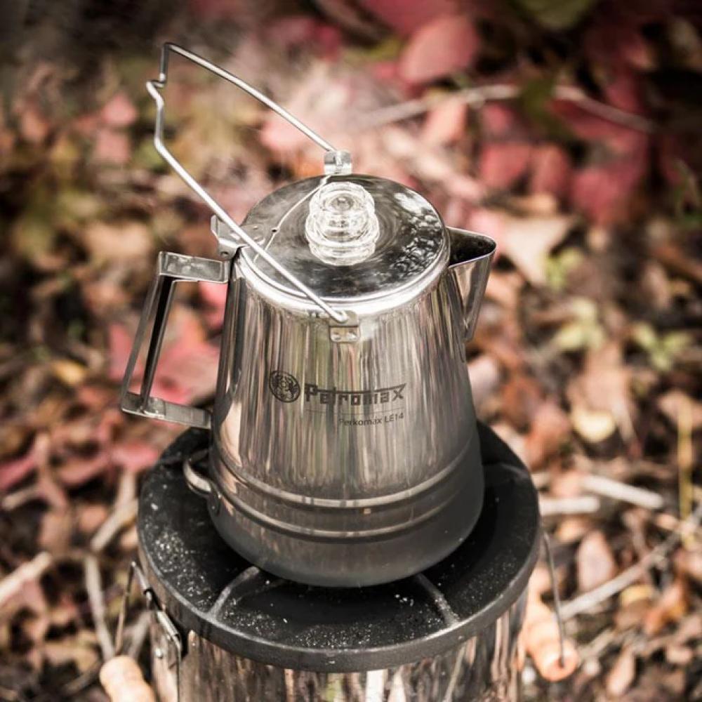 Petromax Perkolator Perkomax LE28 Edelstahl 3 Liter, für Kaffee oder Tee, geeignet für Lagerfeuer und Herd, robust und langlebig
