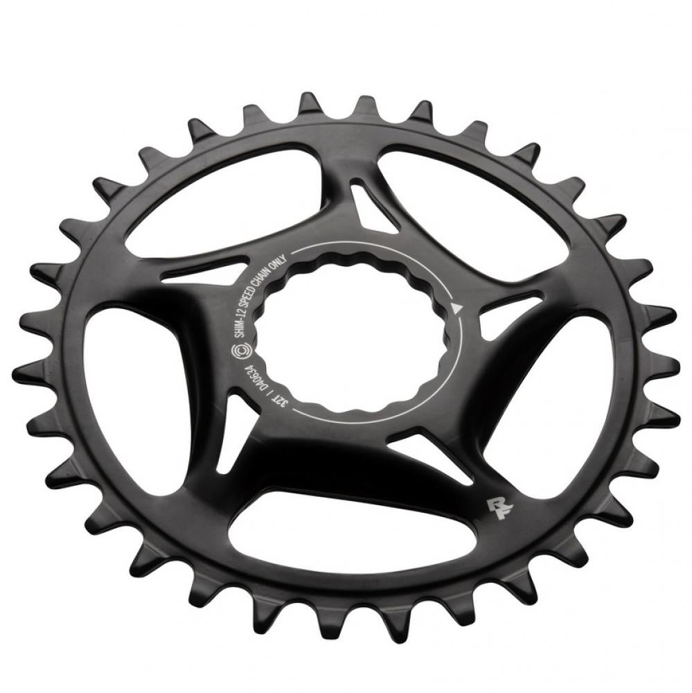 Race Face Cinch Direct Mount Stahl Kettenblatt 34Z schwarz für 12-fach Shimano Antrieb, langlebiges Fahrradteil.