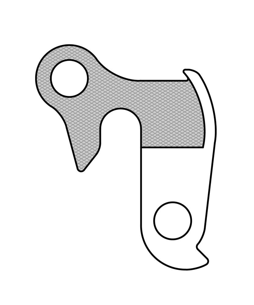 MARWI Schaltauge GH-002 mit Schraubensatz M8x0.75 - Aluminium, silber, passend für Kalkhoff, Raleigh, Univega, Batavus, Focus und Nishiki