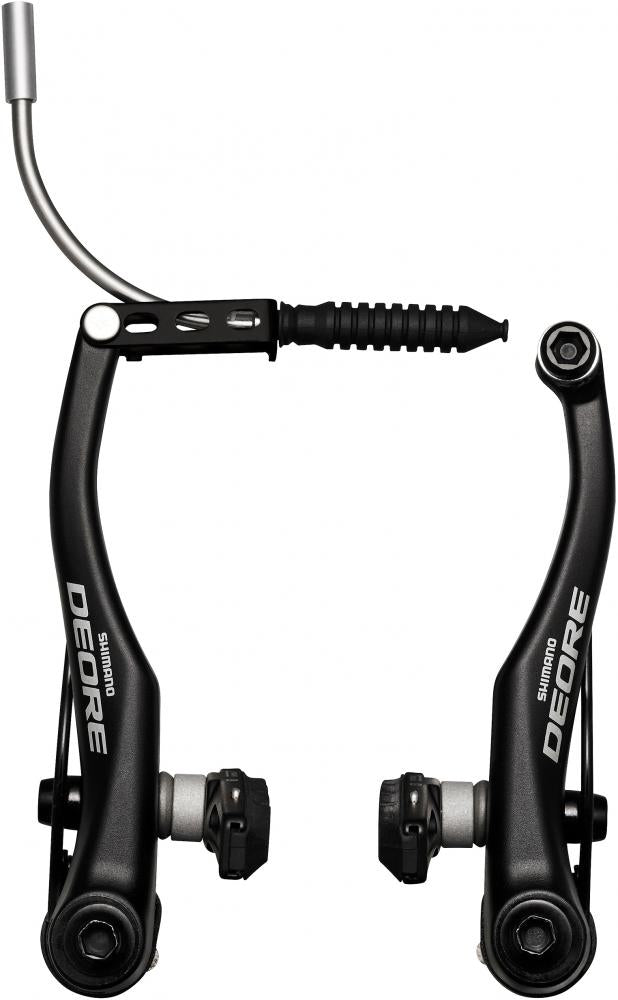 SHIMANO DEORE BR-T610 V-Brake Trekking-Fahrradbremse, schwarz, Set für Vorder- und Hinterrad.