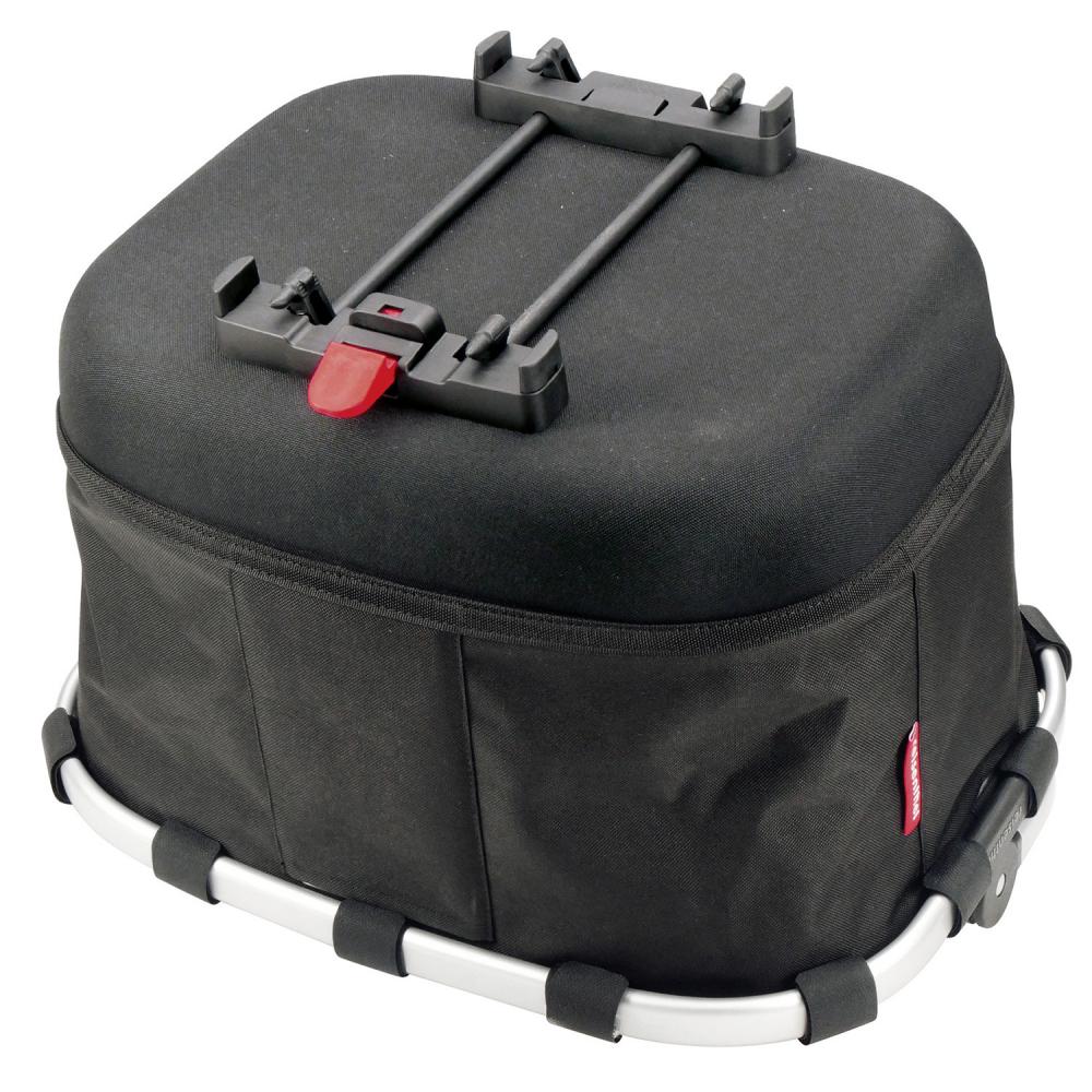 KLICKfix Fahrradkorb Carrybag GT schwarz für Racktime, Maße 42x28x33 cm.