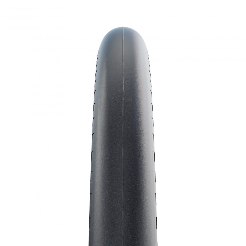 Schwalbe Kojak 26x2.00 Performance Line ADDIX RaceGuard Slick Fahrradreifen, Frontansicht der Lauffläche.