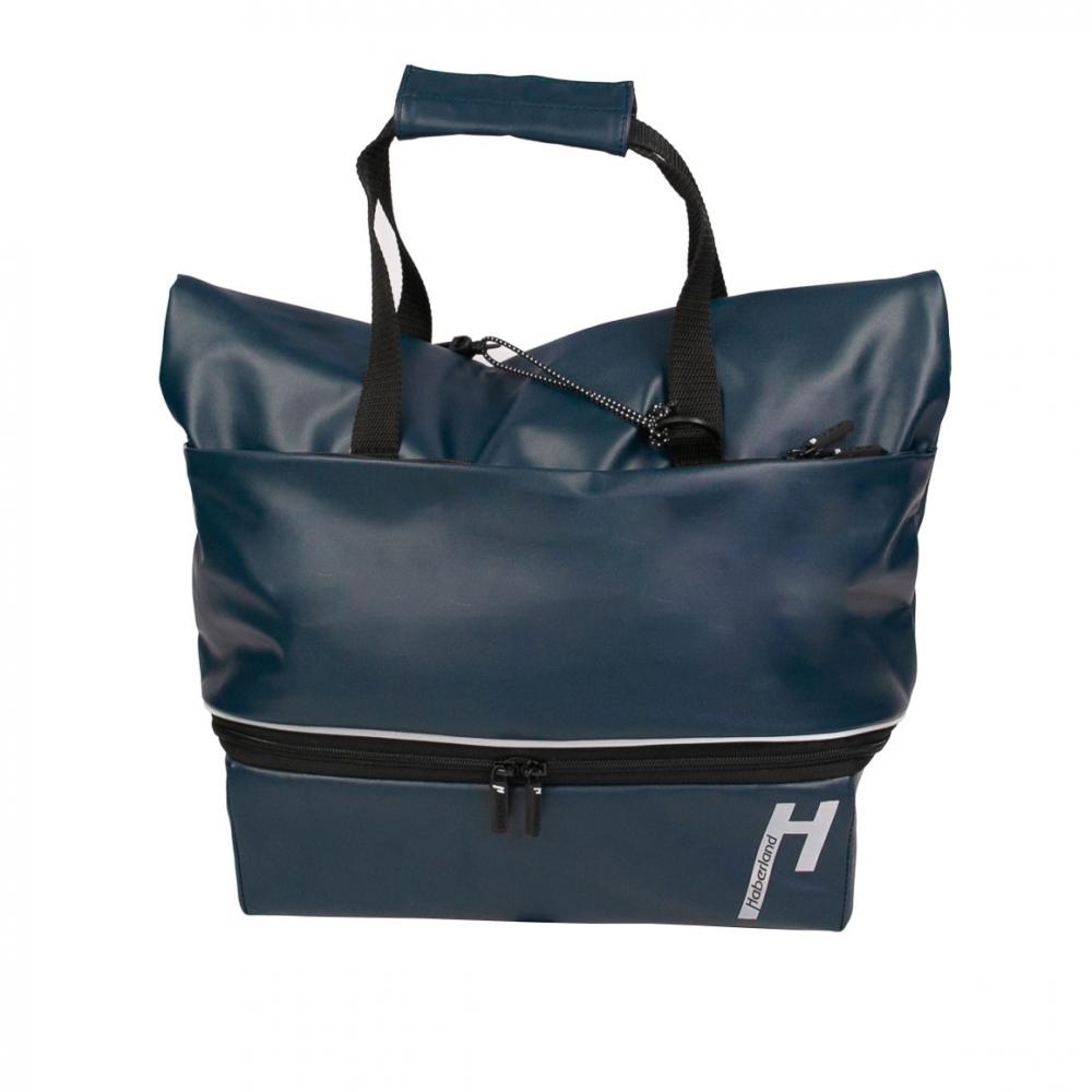 Haberland Gepäckträgeraufsatztasche Lena blau - praktische Racktime 1.0 Transportlösung