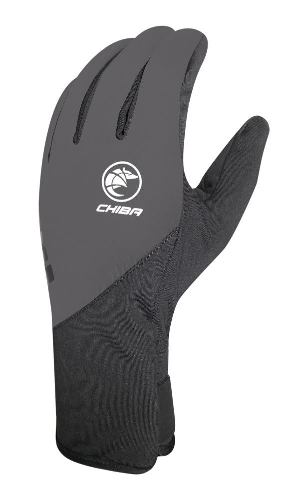 CHIBA Softshell Light - Radhandschuhe dunkelgrau, winddicht, atmungsaktiv, Touchfunktion, Größe M