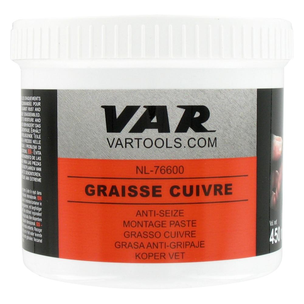 VAR Anti-Seize-Kupfermontagepaste NL-76600 450 ml 450 - Schutz vor Korrosion und Festfressen
