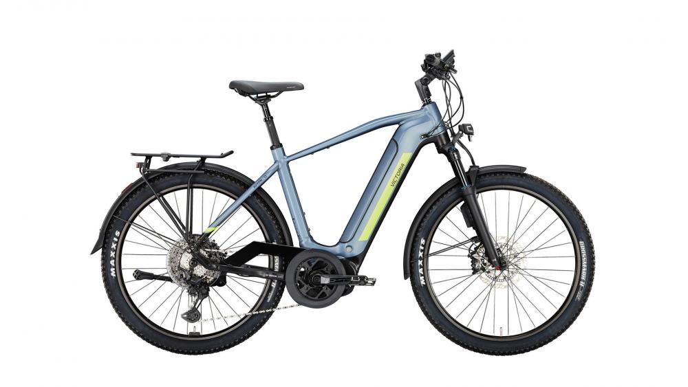 VICTORIA Elektro-SUV "AVYON 12" (#1), Diamant, 27,5", smokey silver, 1x11-Gang SHIMANO "Deore XT", 48cm