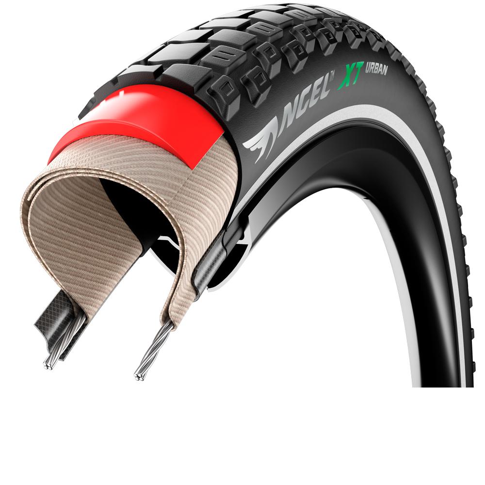 Pirelli Angel XT Urban Drahtreifen 42-622 (700x40C) Schwarz-Reflex - Pannenschutz