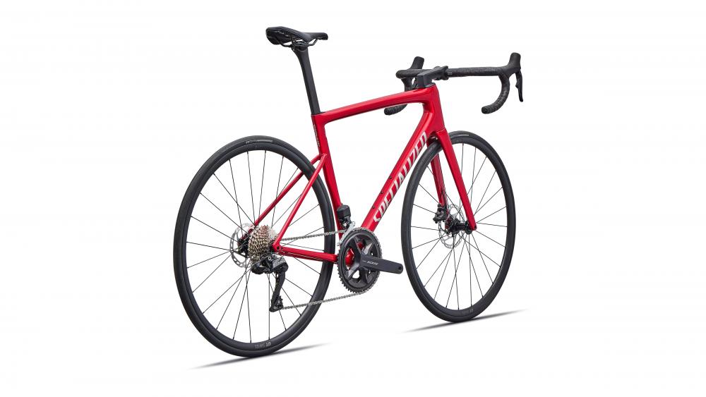Specialized Tarmac SL8 Comp Di2 Rennrad - Größe 58, Red Tint Silver Dust, FACT 10r Carbon, Shimano 105 Di2, DT Swiss R470