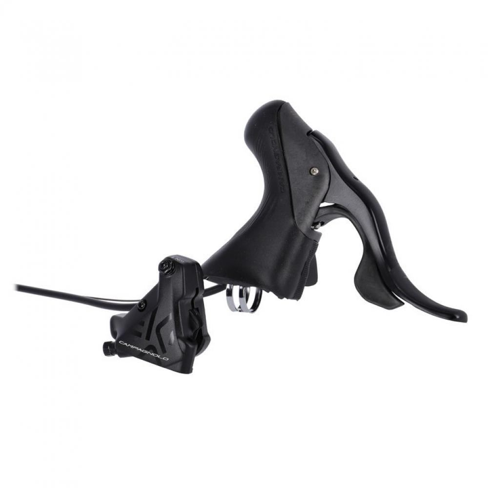 Schwarzer Campagnolo Ekar 1x13 rechter hydraulischer Brems-Schalthebel mit Bremssattel.