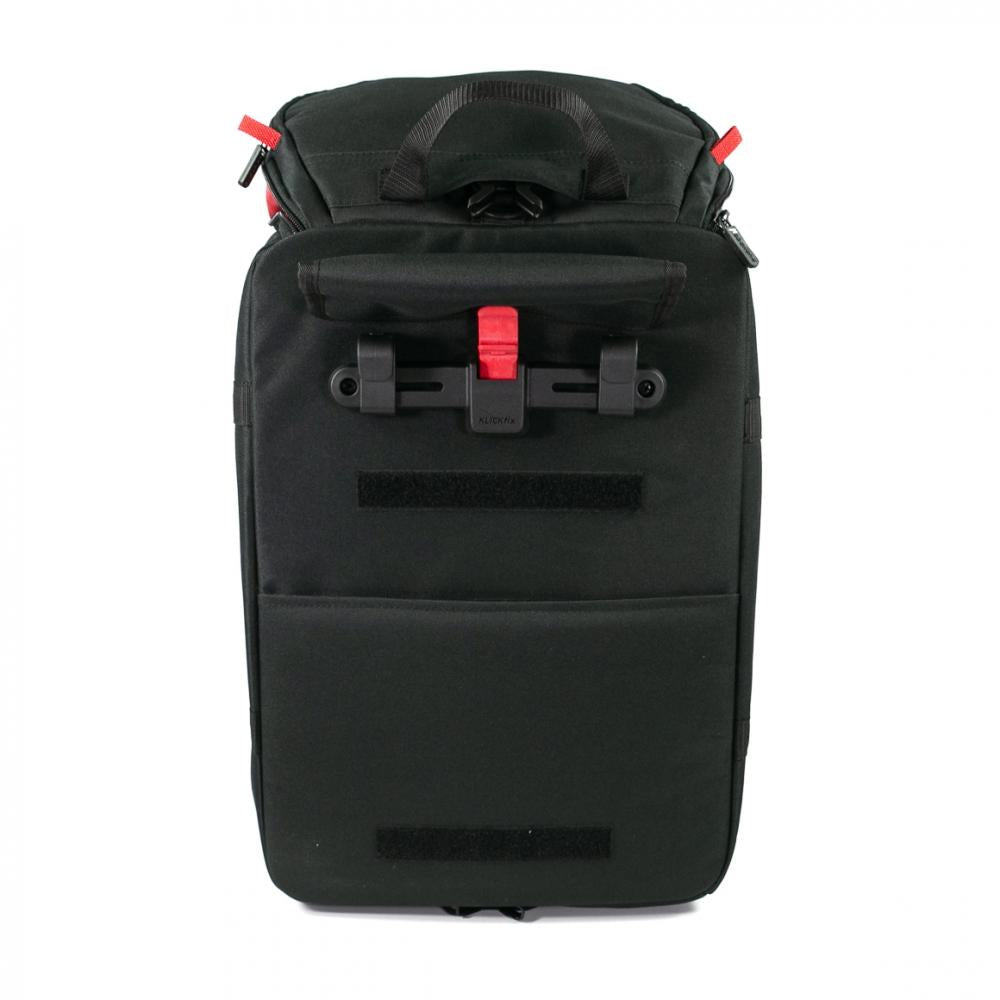 Haberland TranSPORTer Einzeltasche schwarz, vielseitige Fahrradtasche mit Rucksackfunktion und KlickFix-System.