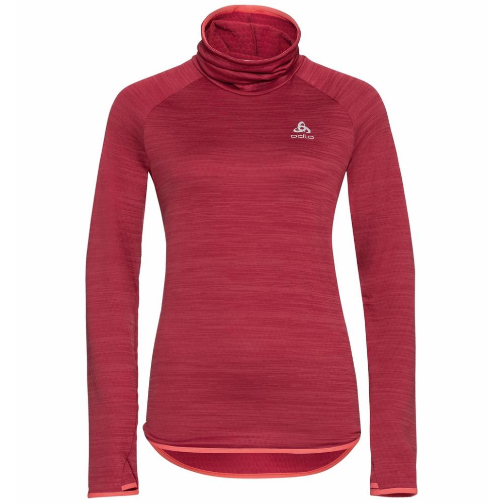 Odlo Women Mid Layer Run Easy deep claret melange Größe M