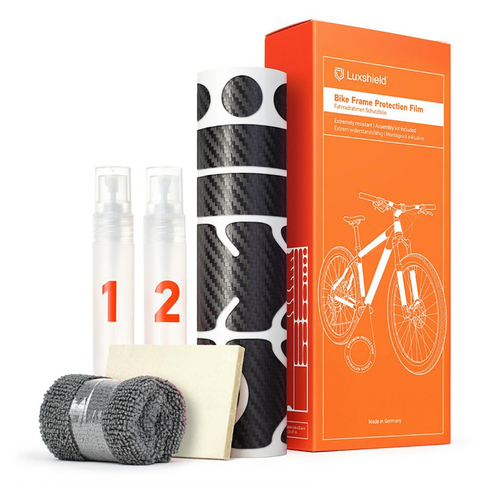 Luxshield Lackschutzfolie Bike Universal Universal Schwarz - robuster Rahmenschutz für dein Fahrrad