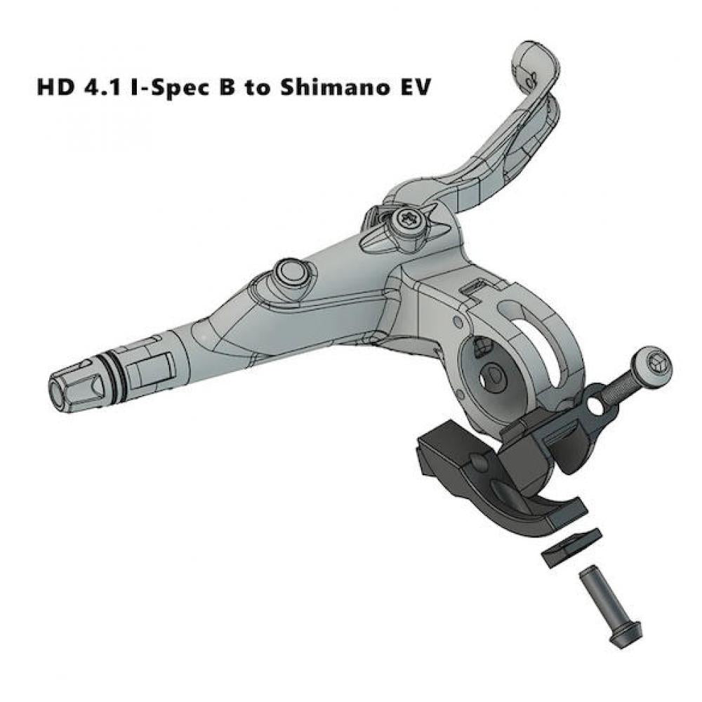 TRP HD 4.1 Adapter Bremshebel zu Shifter/Dropper - I-Spec B auf Shimano EV - Schwarz - Adapter Brems- zu Shifter-/Dropperhebel