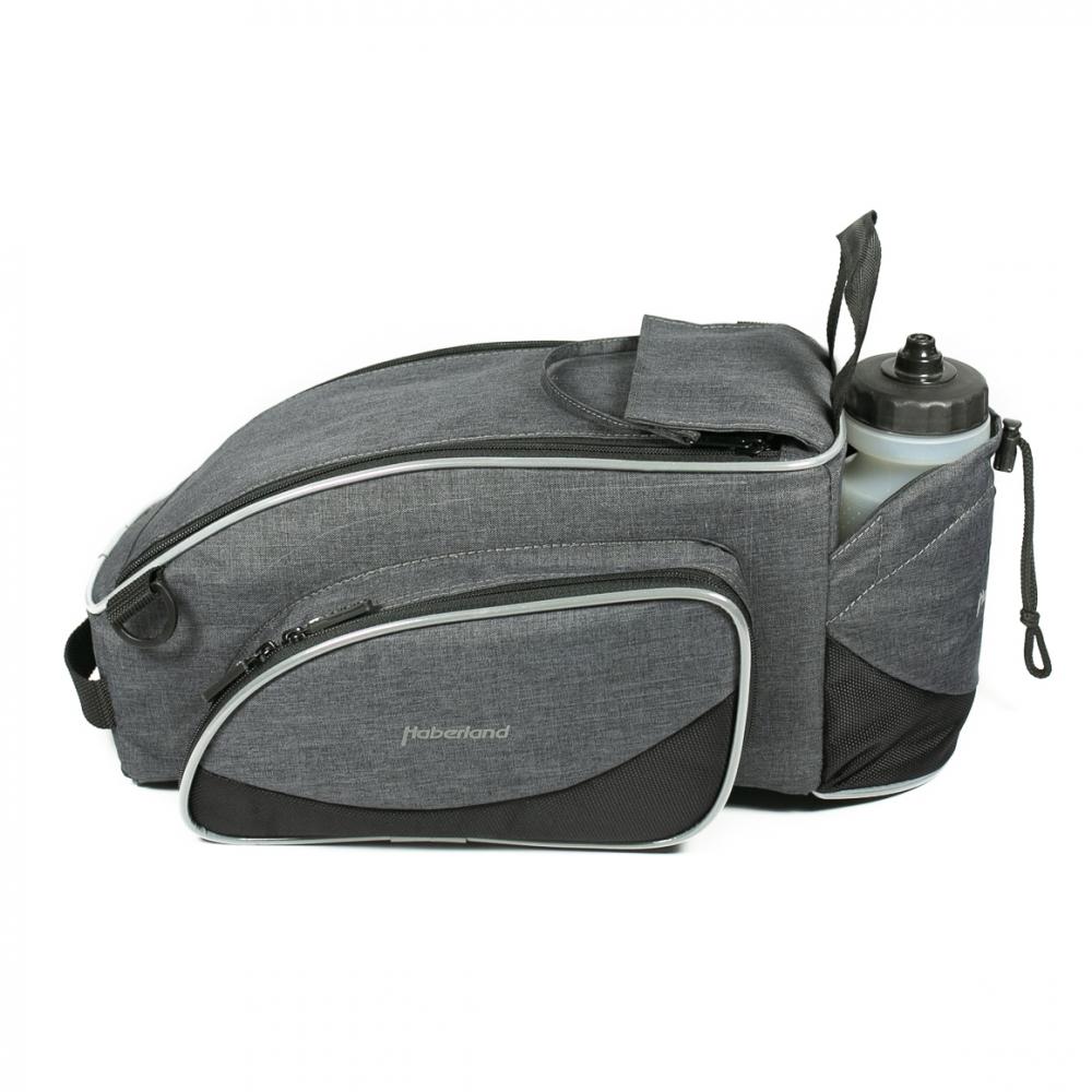 Haberland Gepäckträgeraufsatztasche Flexibag XL beige - erweiterbare Racktime 2.0 Fahrradtasche