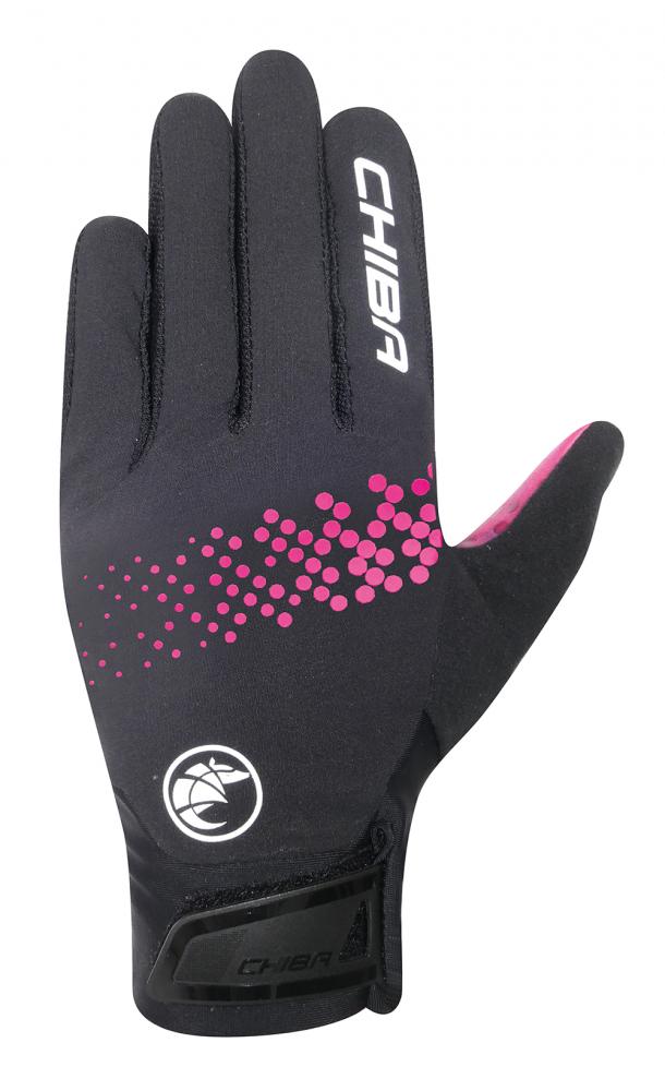 CHIBA Downhill Youth - Radhandschuhe S schwarz/pink, atmungsaktiv, Touchfinger, ungepolstert