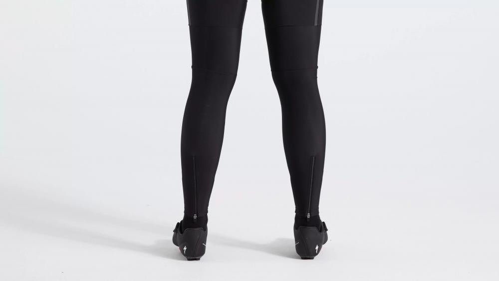 Thermal Beinwärmer Schwarz XXXL - Wärmende Leg Warmer für Radsport - Bekleidung
