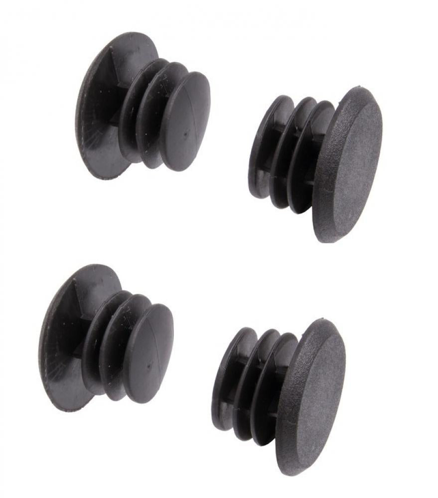 M-Wave Lenkerendstopfen Fit-Plugs 4er Set elastische TPR-Kappen für verschiedene Innendurchmesser, schwarz, wiederverwendbar