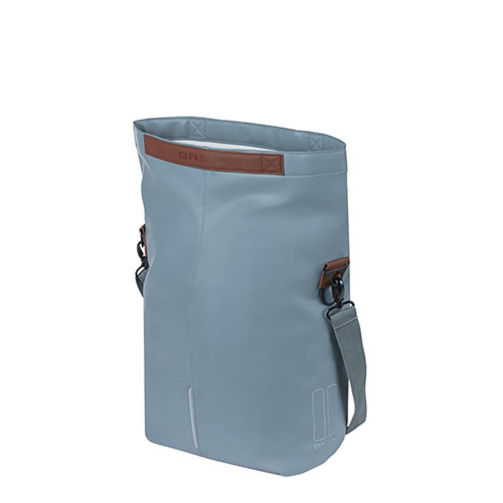 Basil City Fahrradshopper Vegan Leather graphite blue Größe 30x18x49cm 16l