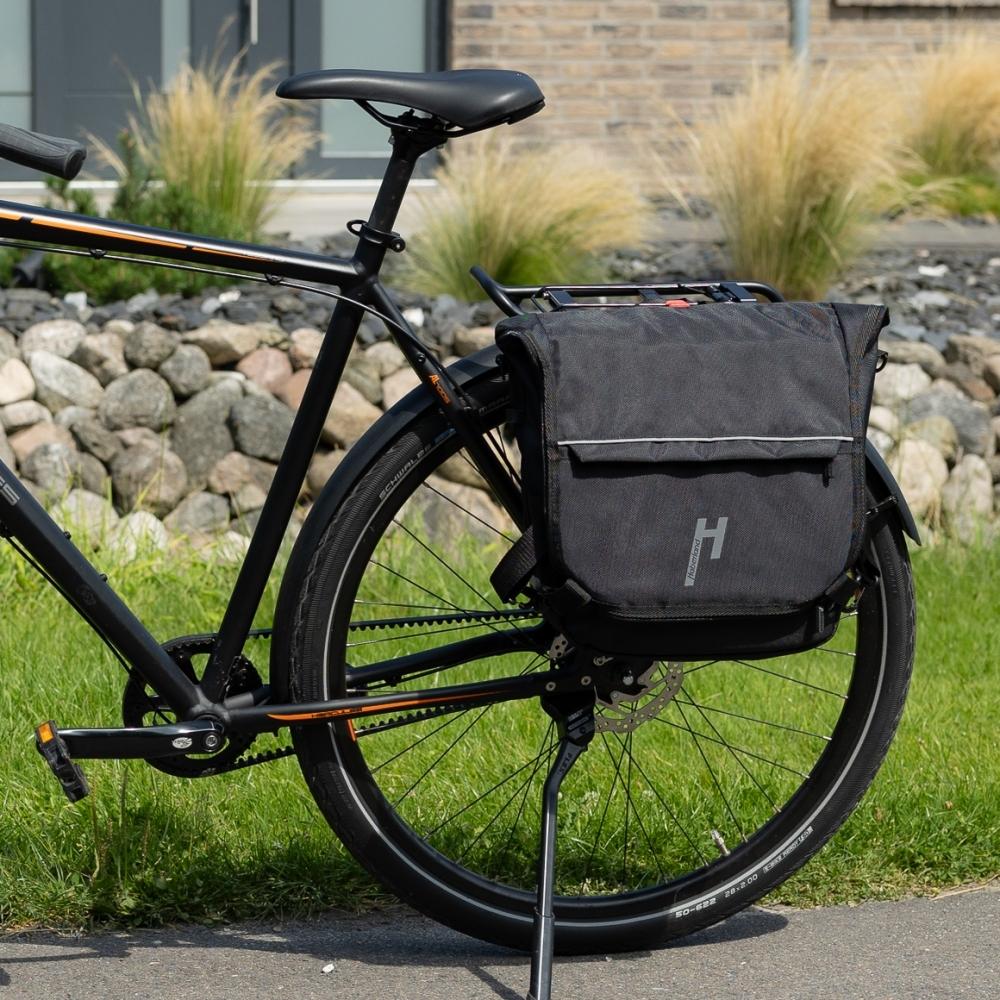 Haberland Bike-Rucksack Sporty schwarz/reflex - vielseitiger Fahrradrucksack mit Regenschutz