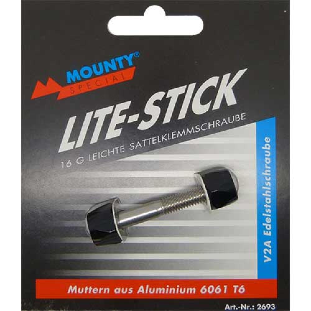 Asista Klemmschraube Sattelstütze M6 x 45 mm Innensechskant Niro schwarz