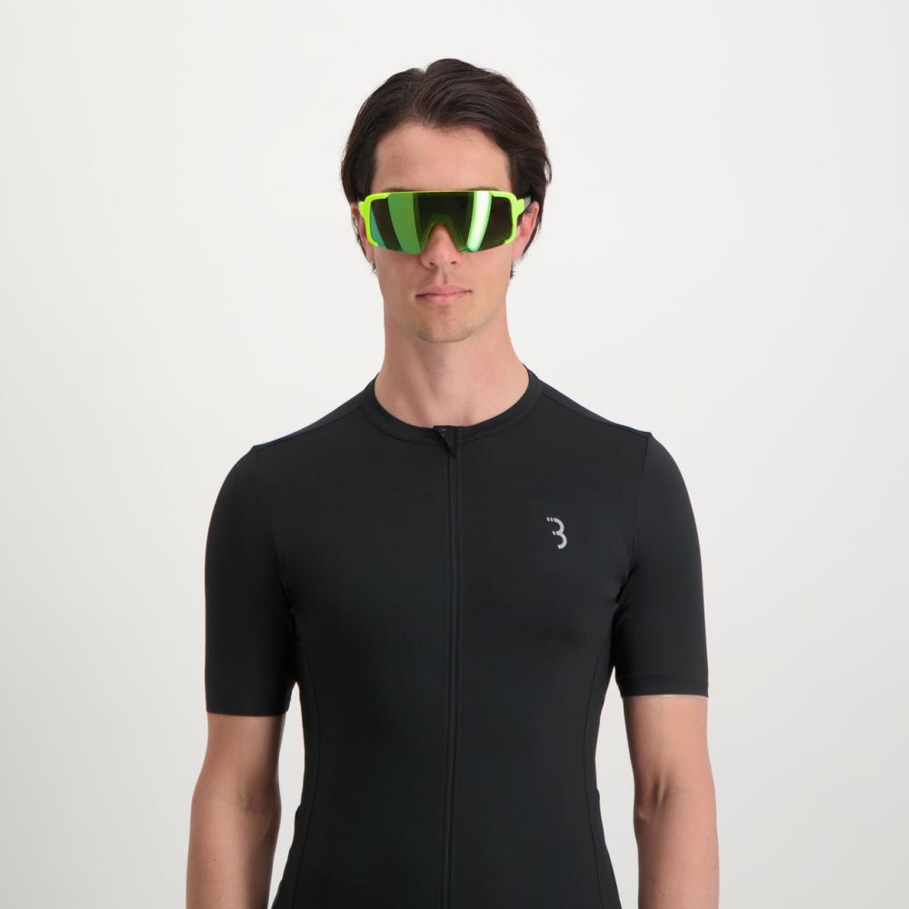 BBB Cycling BBB sportbril Chester MLC fluor Größe M matt neon gelb - sichere Sportbrille mit Vollrahmen