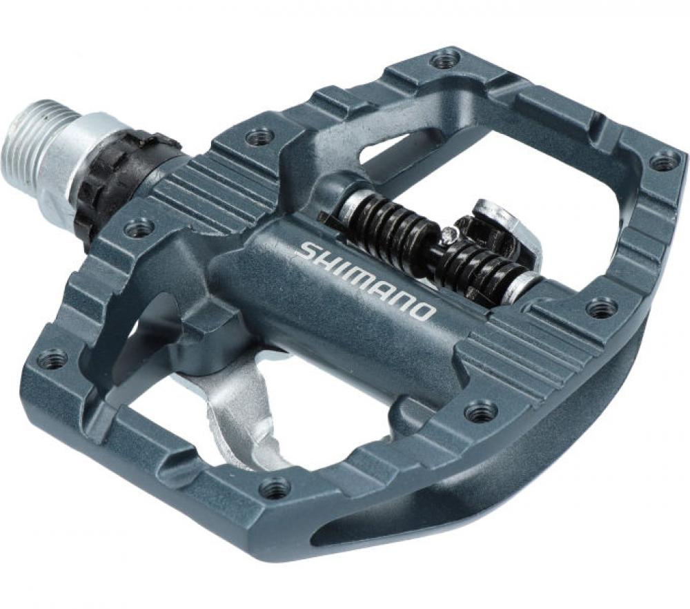 SHIMANO PD-EH500 Kombipedal mit SPD und Plattformseite in Grau.