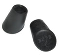 Zwei schwarze Esge Ständer-Plastikfüße F 24 für Zweibeinständer, mit sechseckiger Öffnung und ESGE Logo.