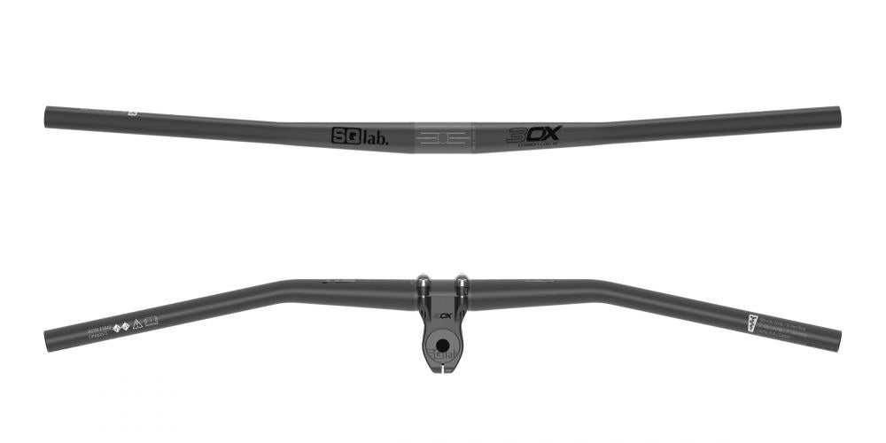 SQlab Lenker 3OX Carbon 12° low Ø 31 - 31.8 mm - 8 mm 780 mm Rise 15 mm 12° schwarz