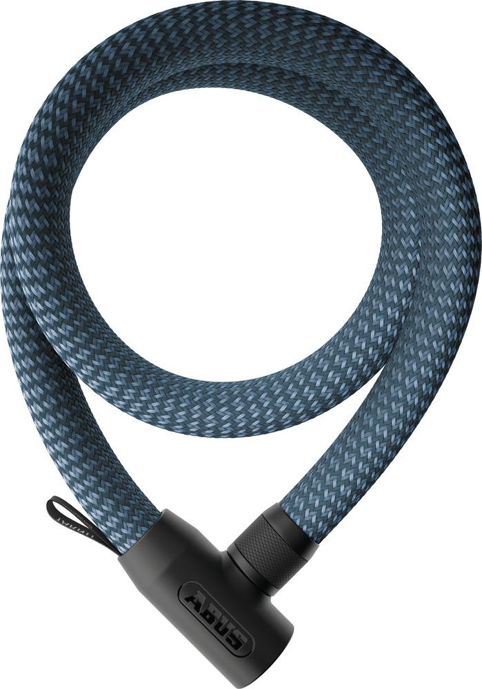 ABUS YARNIT 4004K/110 Textil-Kettenschloss - Denim Blue, 110 cm, 24 mm, 880 g, Security Level 7, Anti-Picking-Zylinder