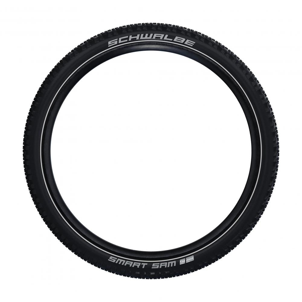 Schwalbe Drahtreifen SMART SAM Performance 28x2,1 Zoll (54-622) 54 Schwarz/Reflex - vielseitiger Allround-MTB-Reifen