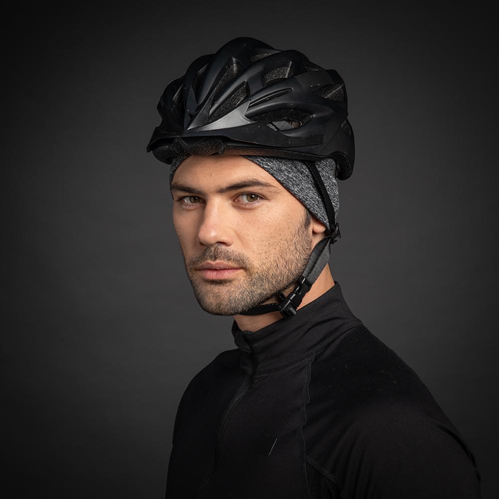 CHIBA Stirnband Pro Man - S/M, hellgrau, Thermostretch, reflektierend