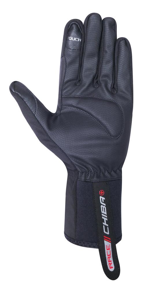 CHIBA Performer Summer - winddichte, atmungsaktive Radhandschuhe mit Touchfunktion, schwarz, Gr. M