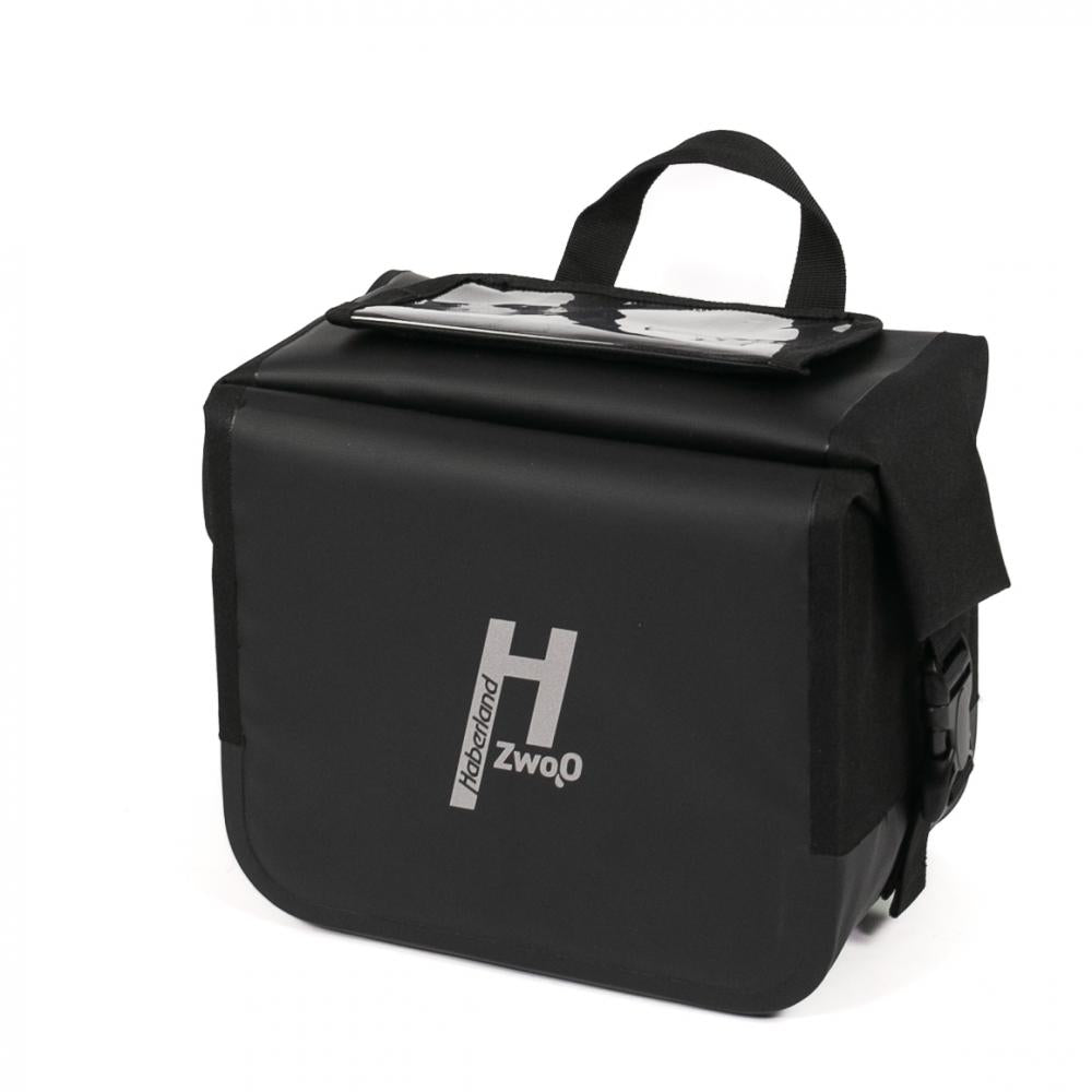 Haberland Lenkertasche H2O schwarz wasserdicht - robuste Lenkertasche mit KLICKfix