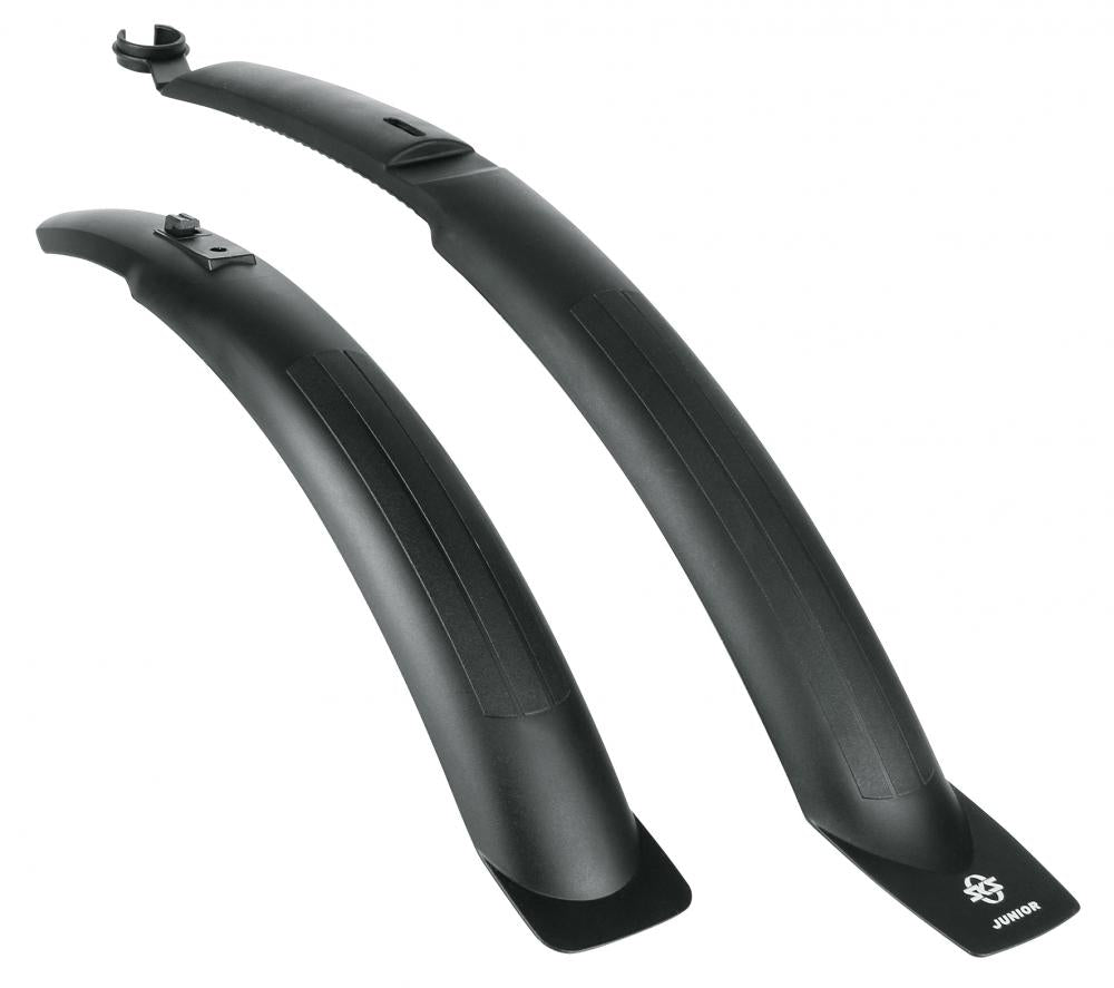 SKS Hightrek Junior 20" Schutzblech-Set schwarz für Kinderfahrräder, schlagfester Kunststoff, werkzeuglose Montage.