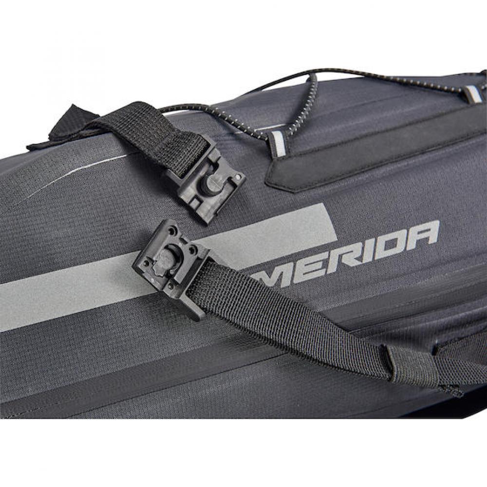 MERIDA Travel Satteltasche 21,25 L - wasserdicht, schwarz/grau