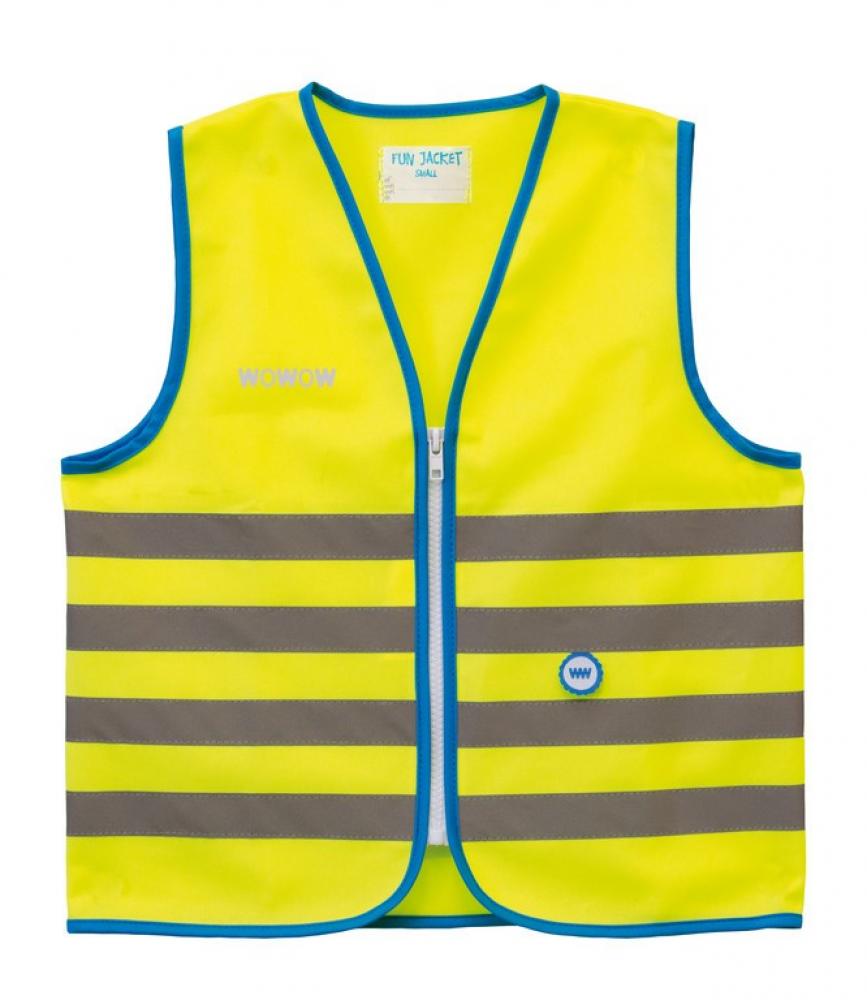 Wowow Sicherheitsweste Fun Jacket für Kinder gelb mit Refl Streifen L