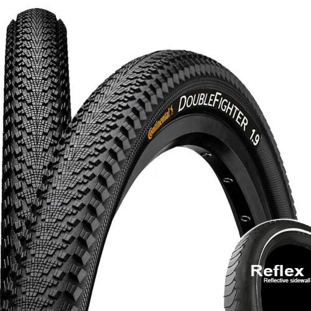 Continental Double Fighter III 27.5x2.00" schwarz Reflex Draht Fahrradreifen mit Profil.