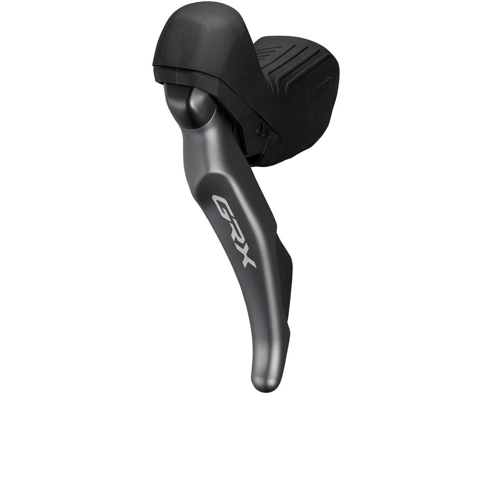 Shimano GRX ST-RX820 2-fach Schalt-/Bremshebel in Grau/Schwarz.