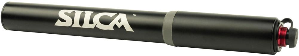 SILCA Gravelero Minipumpe 35 % mehr Volumen pro Hub, ausziehbarer Schlauch, kompatibel mit Presta- und Schrader-Ventilen, max. 5,5 bar, inkl. Halterung