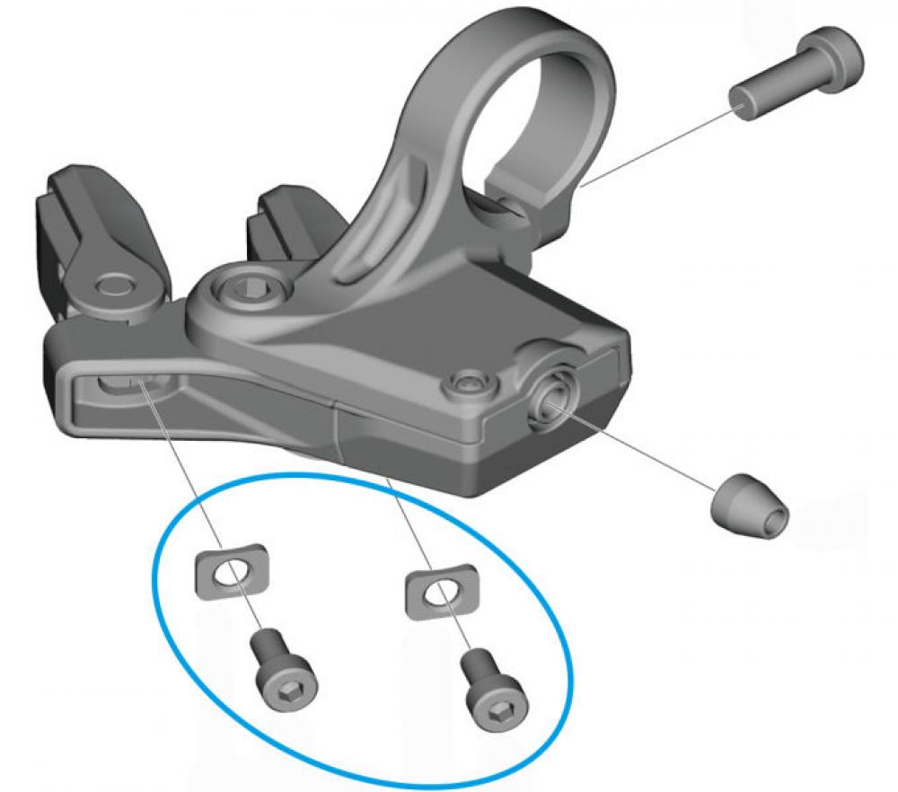 SHIMANO Befestigungsschraube mit Unterlegscheibe SW-M8150 2Paar Befestigungsschraube - für SW-M8150 Bedieneinheit